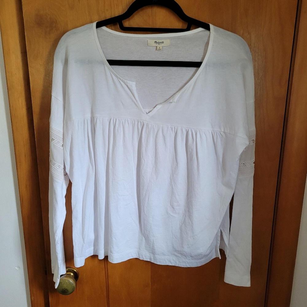 Madewell White Boho Top